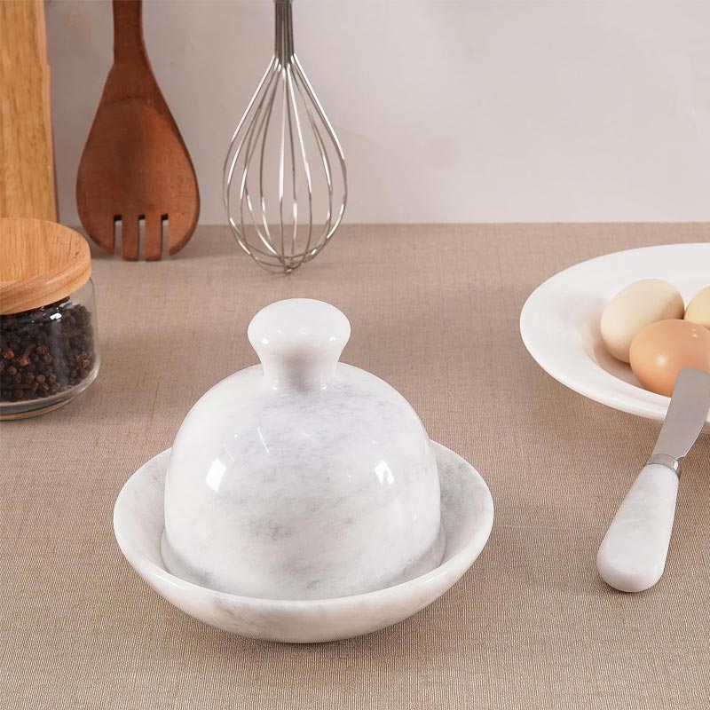 Handcrafted Marble Butter Dish