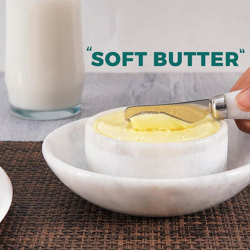 Handcrafted Marble Butter Dish