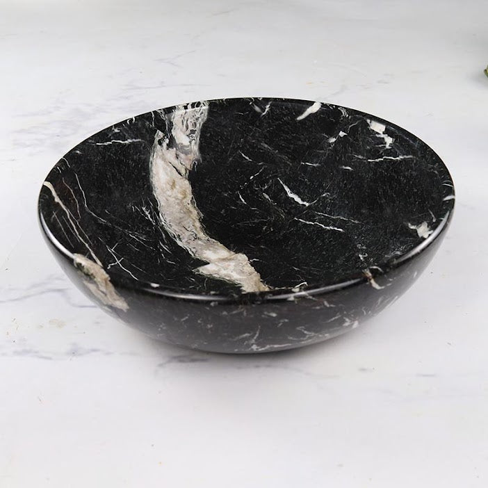 Handcrafted Marble Fruit Bowl - 12 Inches