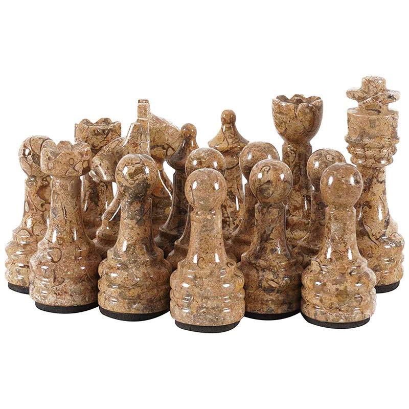Black and Coral Premium Quality Chess Figures