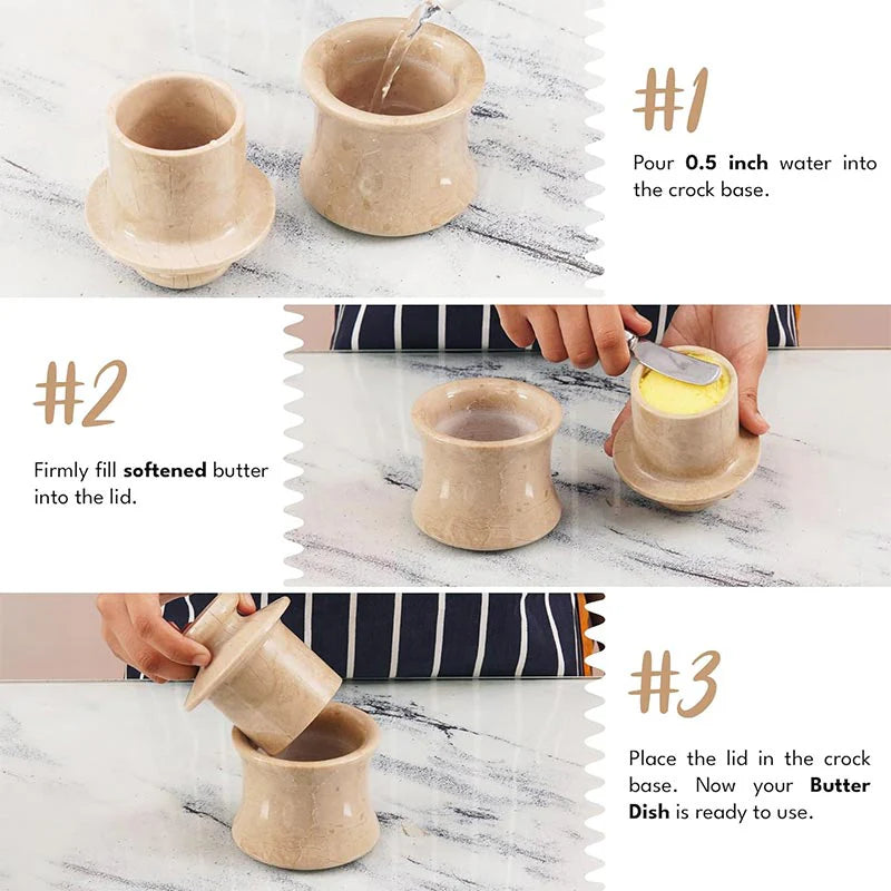 Marble Butter Keeper
