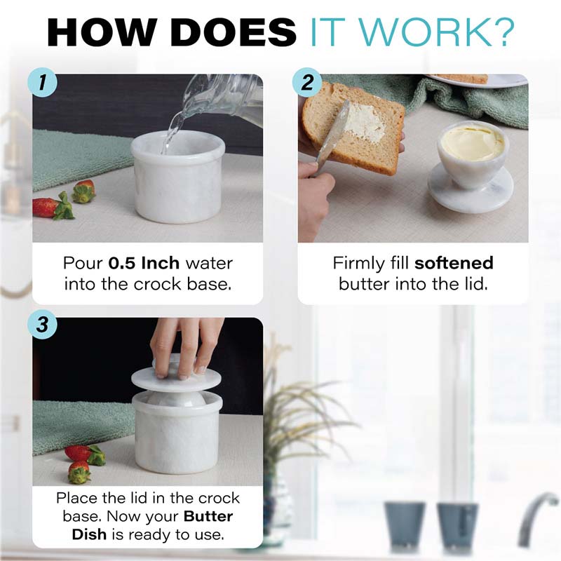 Marble Butter crock