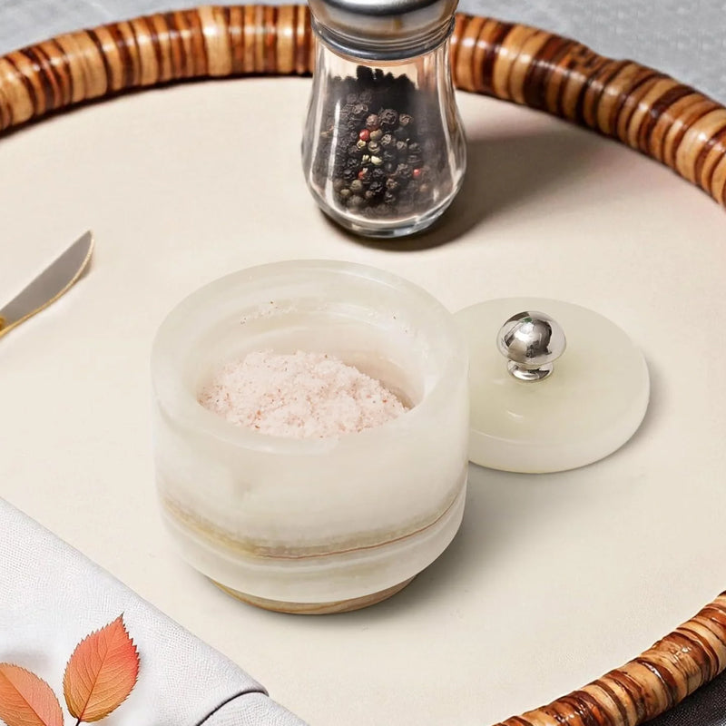 Salt Cellar with Stainless Steel Knob