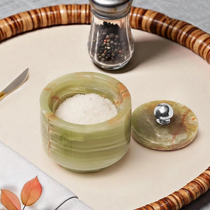 Salt Cellar with Stainless Steel Knob