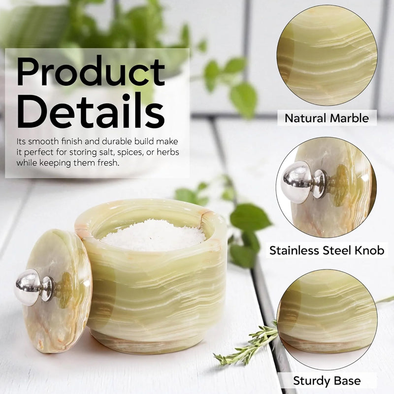 Salt Cellar with Stainless Steel Knob