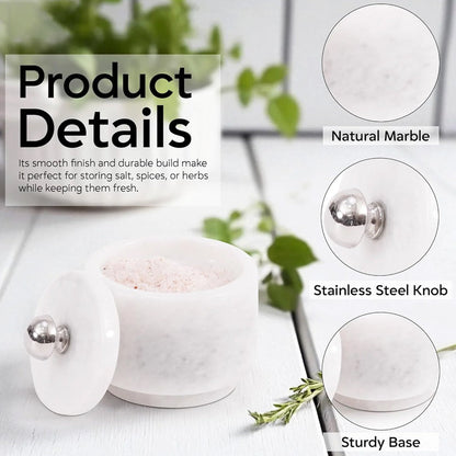 Salt Cellar with Stainless Steel Knob