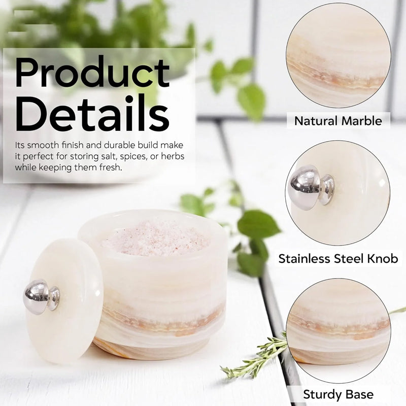 Salt Cellar with Stainless Steel Knob