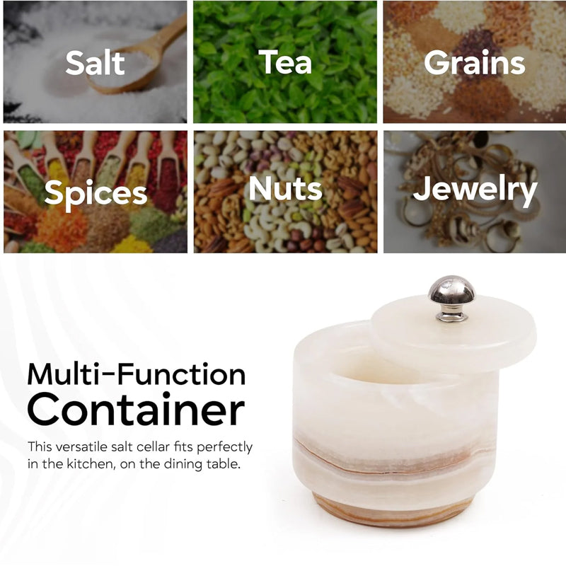 Salt Cellar with Stainless Steel Knob