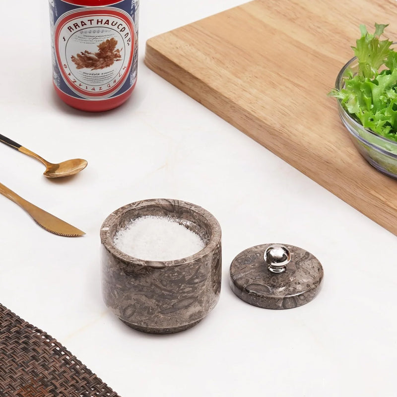 Salt Cellar with Stainless Steel Knob