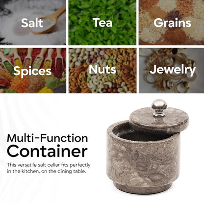 Salt Cellar with Stainless Steel Knob