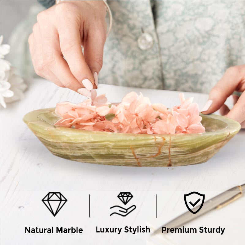Handcrafted Marble Jewelry Tray